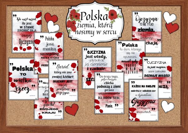 Gazetka dekoracyjna Cytaty o Polsce