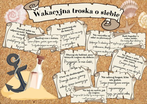 Gazetka profilaktyczna Wakacyjna troska o siebie