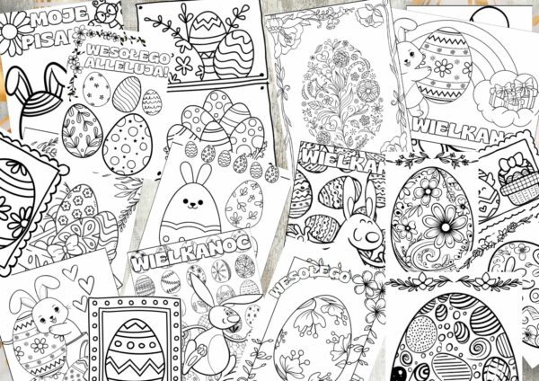 Wielkanocne kolorowanki dla dużych i małych