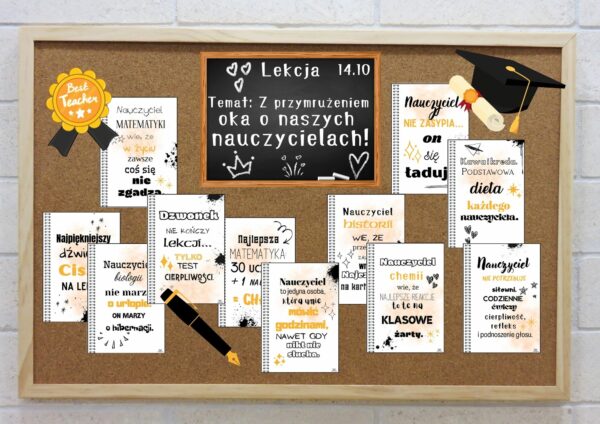 Gazetka dekoracyjna Z przymrużeniem oka o nauczycielach!