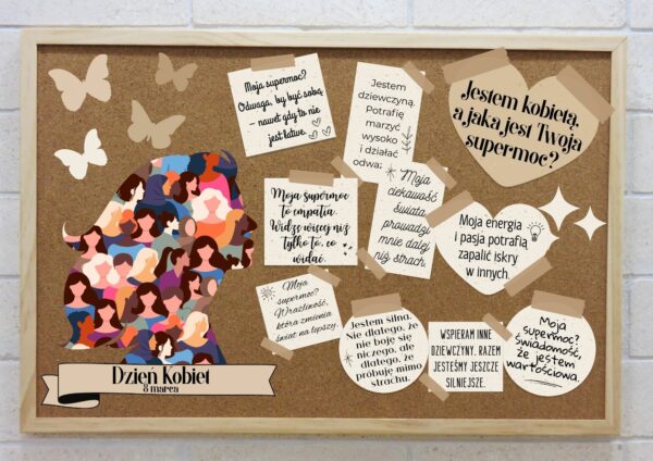 Gazetka motywacyjna Jestem kobietą, a jaka jest Twoja supermoc?