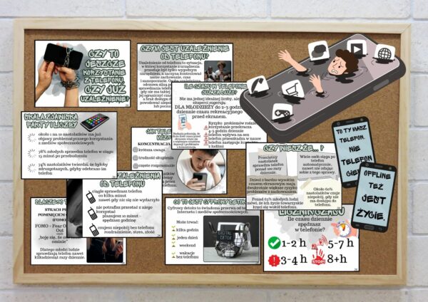 Gazetka profilaktyczna Uzależnienie od telefonu