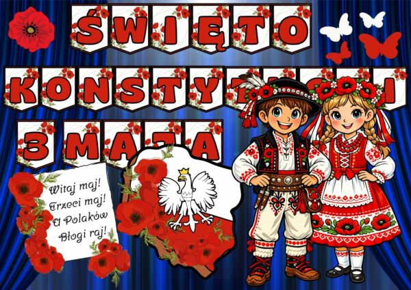 Dekoracja na Święto Konstytucji 3 Maja