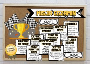 Gazetka motywacyjna Misja Egzamin