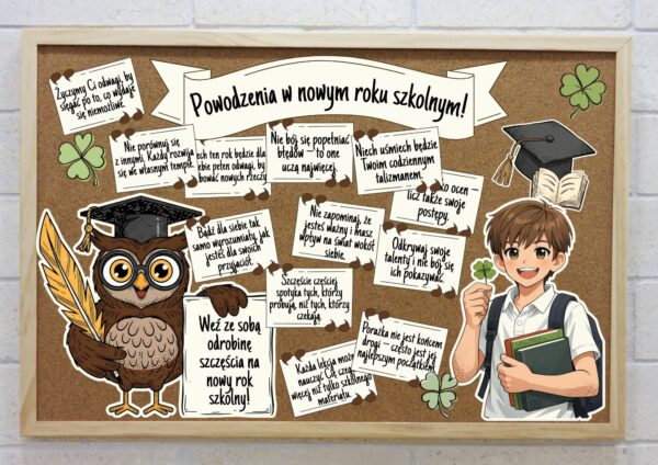 Gazetka powitalna Powodzenia w nowym roku szkolnym!